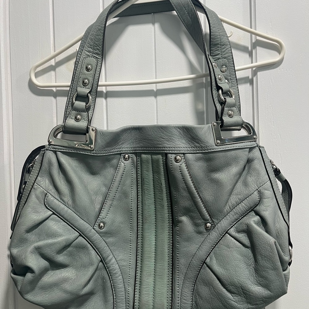 B. Makowsky Stylish Gray Shoulder Bag